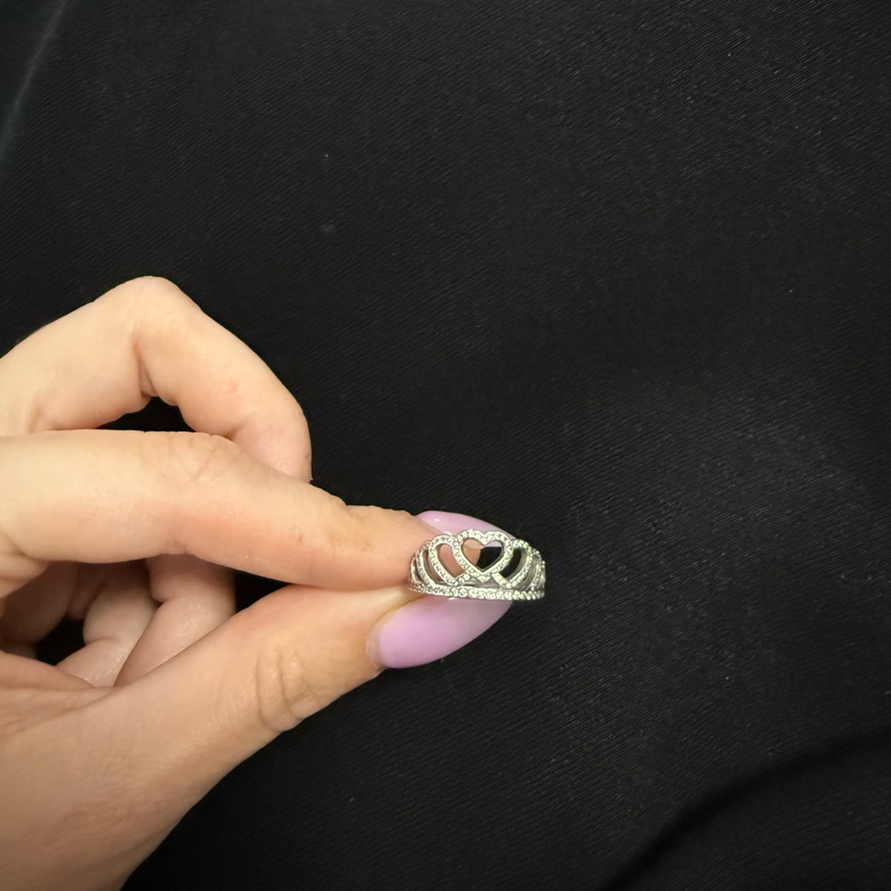 Pandora Hearts Princess Tiara Ring Size 6 - Picture 2 of 7